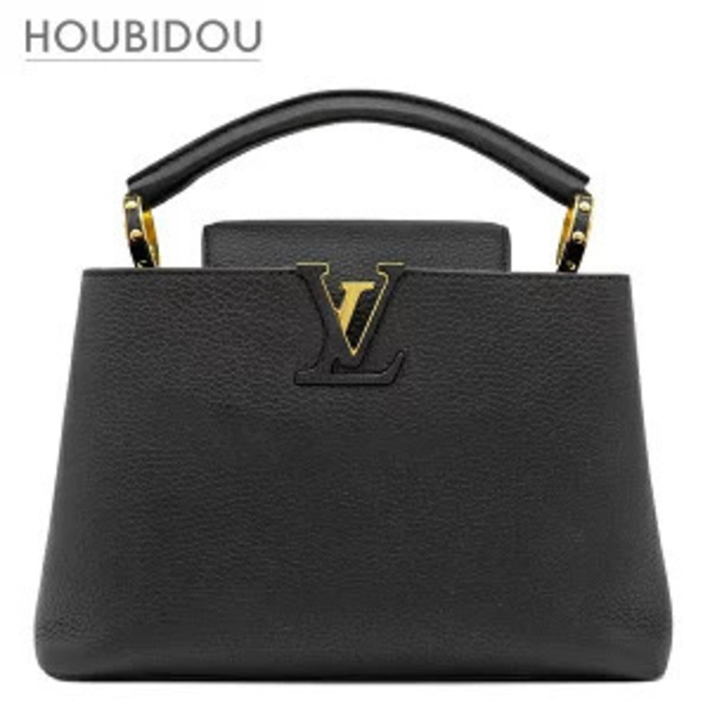 Louis Vuitton bag Capucines Leather Taurillon Black Shoulder Handbag x Pink
